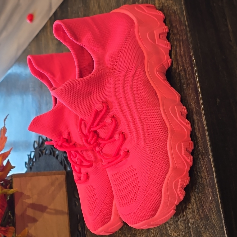 Vibrant Pink Athletic Sneakers
